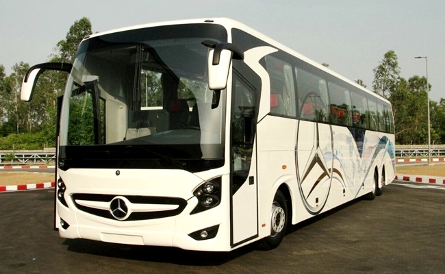 Mercedes Coach With Toilet Facilities Hire Delhi With